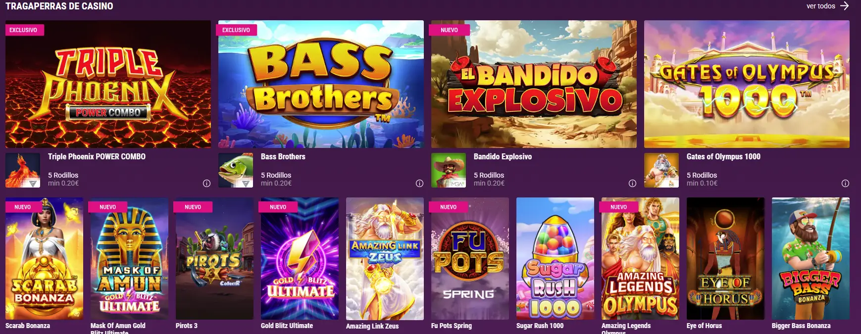 GoldenPark Casino tragamonedas populares